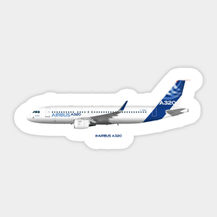 Airbus A320 with Sharklets Sticker